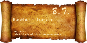 Buchholz Tercia névjegykártya